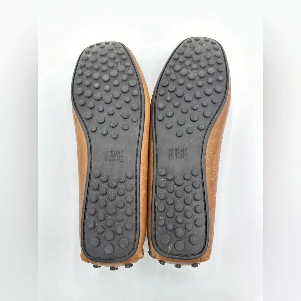 Frye Lewis Venetian Brown‎ Leather Driving Loafers Size 12